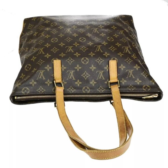 LOUIS VUITTON Cabas Mezzo Shoulder Bag Monogram Leather Brown - Picture 14 of 16